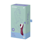 Satisfyer luchtdruk vibrator – G-spot vibrator – Dual Crush - Invoegbare Dubbele Luchtdruk Vibrator - Wijnrood Satisfyer