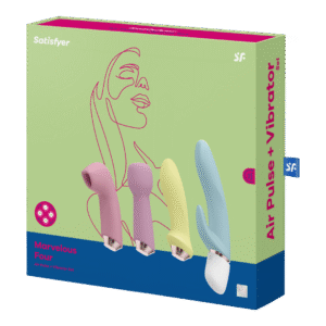 Satisfyer luchtdruk vibrator – G-spot vibrator – Marvelous Four - Vibrator met verschillende opzetstukken Satisfyer
