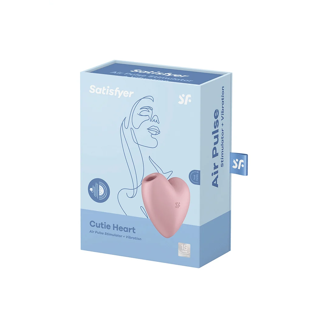 Satisfyer luchtdruk vibrator – Clitoris stimulator – Cutie Heart - Air Pulse Stimulator en Vibratie - Licht Satisfyer - Afbeelding 1
