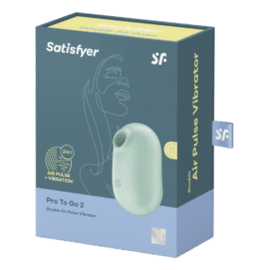Satisfyer luchtdruk vibrator – Dubbele vibrator – Pro to Go 2 - Double Air Pulse Vibrator - Mint Satisfyer