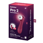 Satisfyer luchtdruk vibrator – Clitoris stimulator – Pro 2 Generatie 3 - Double Air Pulse Vibrator - Liquid Air en Connect App - Wijnrood Satisfyer