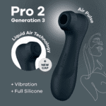 Satisfyer luchtdruk vibrator – Clitoris stimulator – Pro 2 Generatie 3 - Double Air Pulse Vibrator - Liquid Air - Wijnrood Satisfyer - Image 12