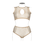 Lingerie set met netdetails en key‑hole voor sexy curvy silhouet – LIN - Afbeelding 6