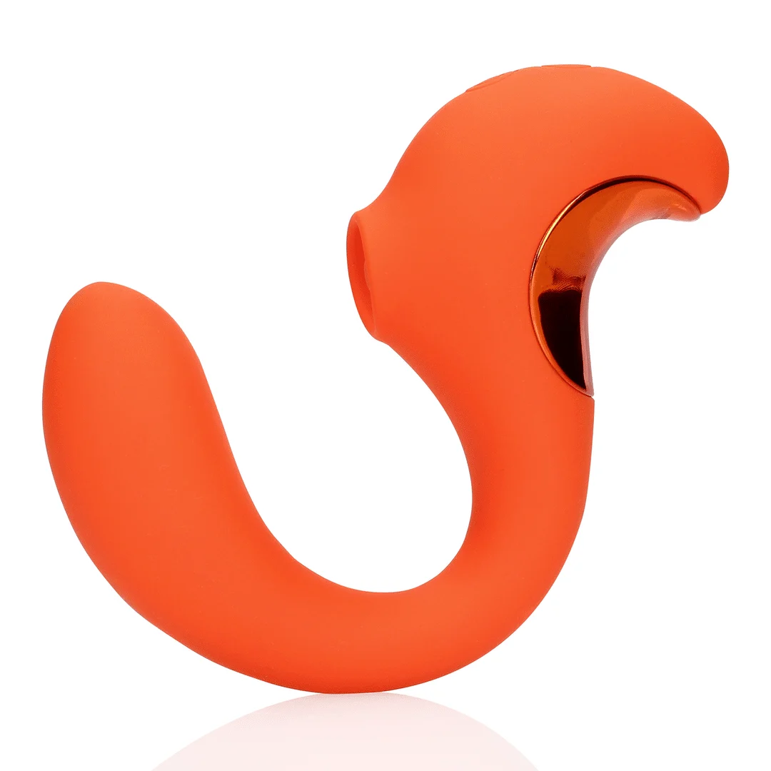Vibromasseur à pression d’air – Vibromasseur point G – Vibromasseur point G avec pulse wave clitoridienne – Untamed Orange Loveline by Shots – Image 5