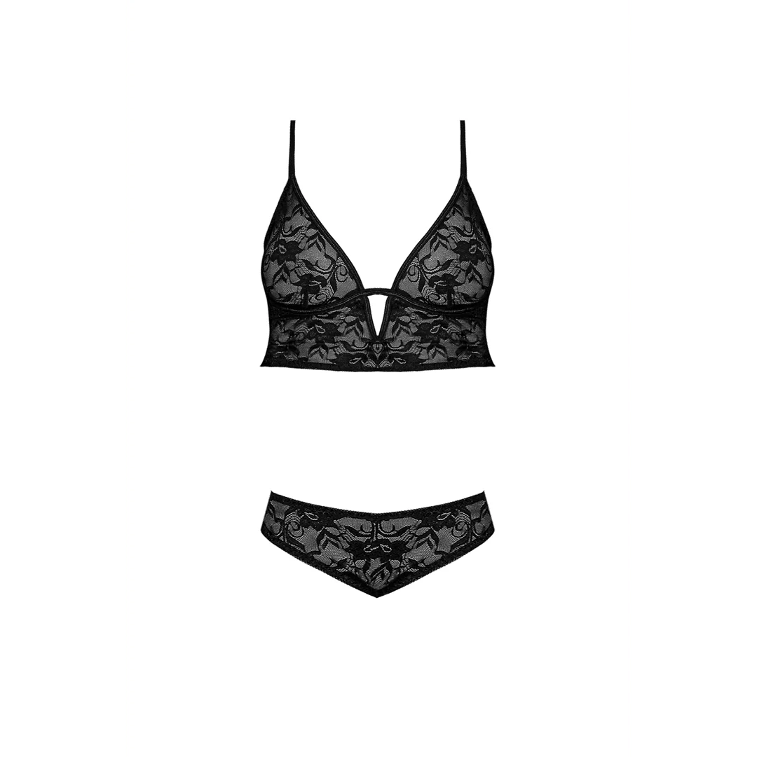 Magic Silk Bralette und Spitzenslip, schwarz, 2X – Bild 10