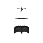 Sexy lingerie set zwart met halter en romantische touch - Exposed by Magic Silk - Afbeelding 5