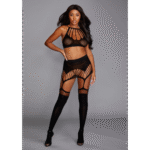 Jarretelset met seamless high-neck bralette voor lingerie-set look – Dreamgirl - Afbeelding 2