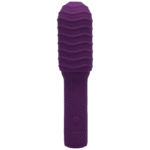 Mini vibrator – oplaadbaar met verwisselbare textuurhoes – Doc Johnson paars - Afbeelding 4