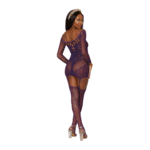 Jarretelset met visnet en kanten details voor sexy curvy look - Dreamgirl - Afbeelding 3