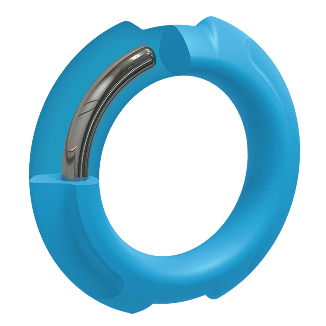 Niet-vibrerende cockring met siliconen binnenmetaalkern – 43 mm - Afbeelding 2