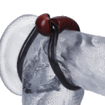 Niet-vibrerende cockring met handig sluit-en-lusontwerp – Zwart/Rood - Afbeelding 5