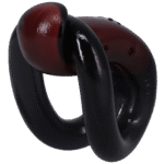 Niet-vibrerende cockring met handig sluit-en-lusontwerp – Zwart/Rood - Afbeelding 2