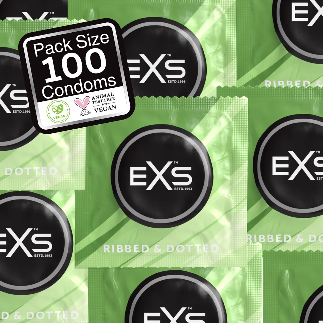 Préservatifs EXS Ribbed and Dotted, 100 pièces – Image 4