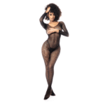 Visnet bodystocking met lange mouwen voor verleidelijke curvy look – Mapalé - Afbeelding 5