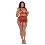 Jarretelset met visnet en kant voor een verleidelijke curvy look – SexyPlus