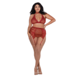 Jarretelset met visnet en kant voor een verleidelijke curvy look – SexyPlus - Afbeelding 4
