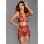 Jarretelset met bloemenborduursel en halter voor een sexy look – LIN - Afbeelding 8