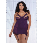 jarretelset met venise-kant en verstelbare details voor curvy vormen – SexyPlus - Afbeelding 2