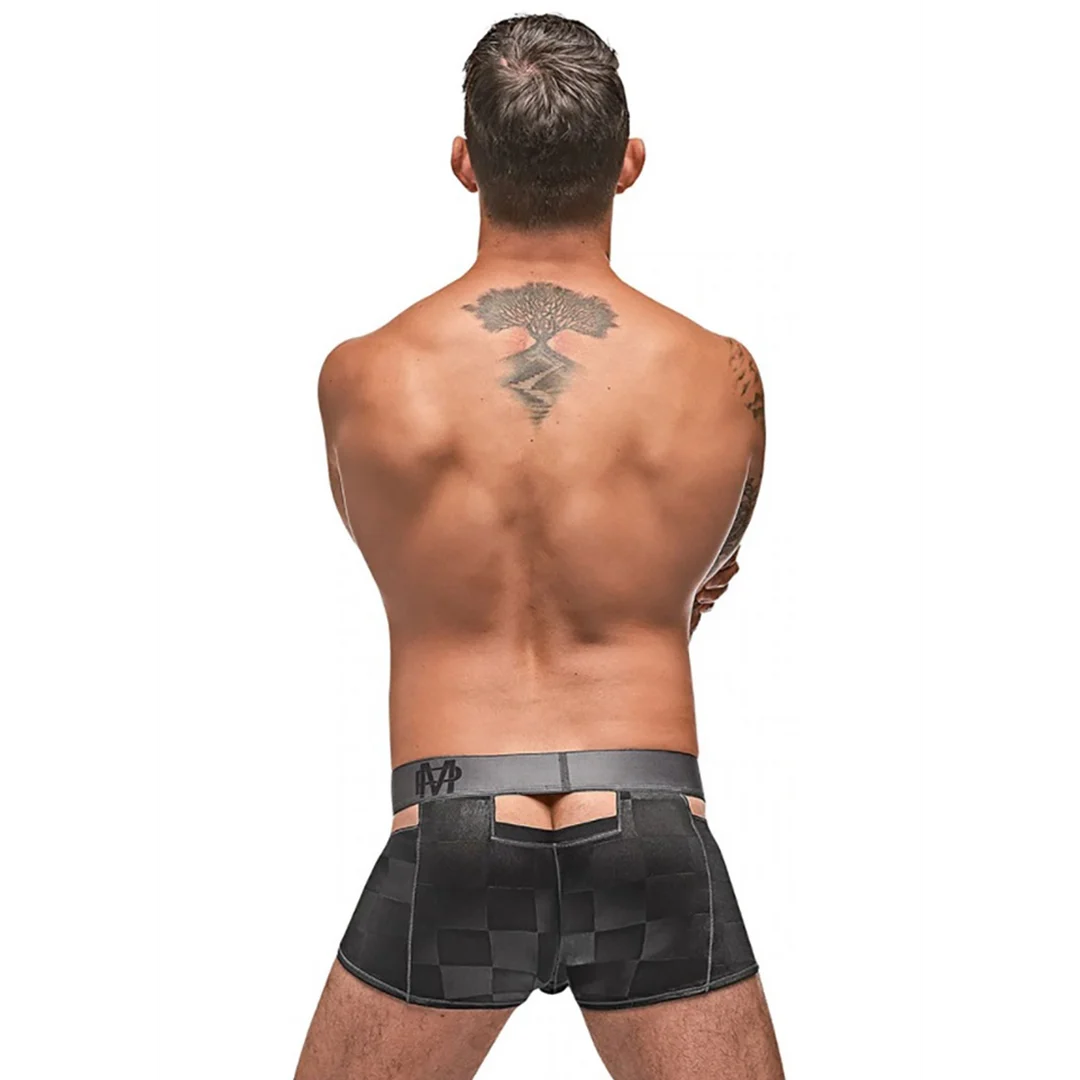 Male Power Cutout Shorts schwarz – Bild 2