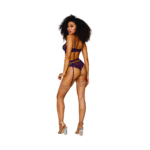Jarretelset lingerie set met gouden kettingen voor sensuele look - SexyPlus - Afbeelding 3