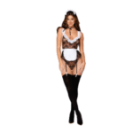 Roleplay lingerie maid kostuum met kanten schort voor speelse looks – LIN - Afbeelding 2