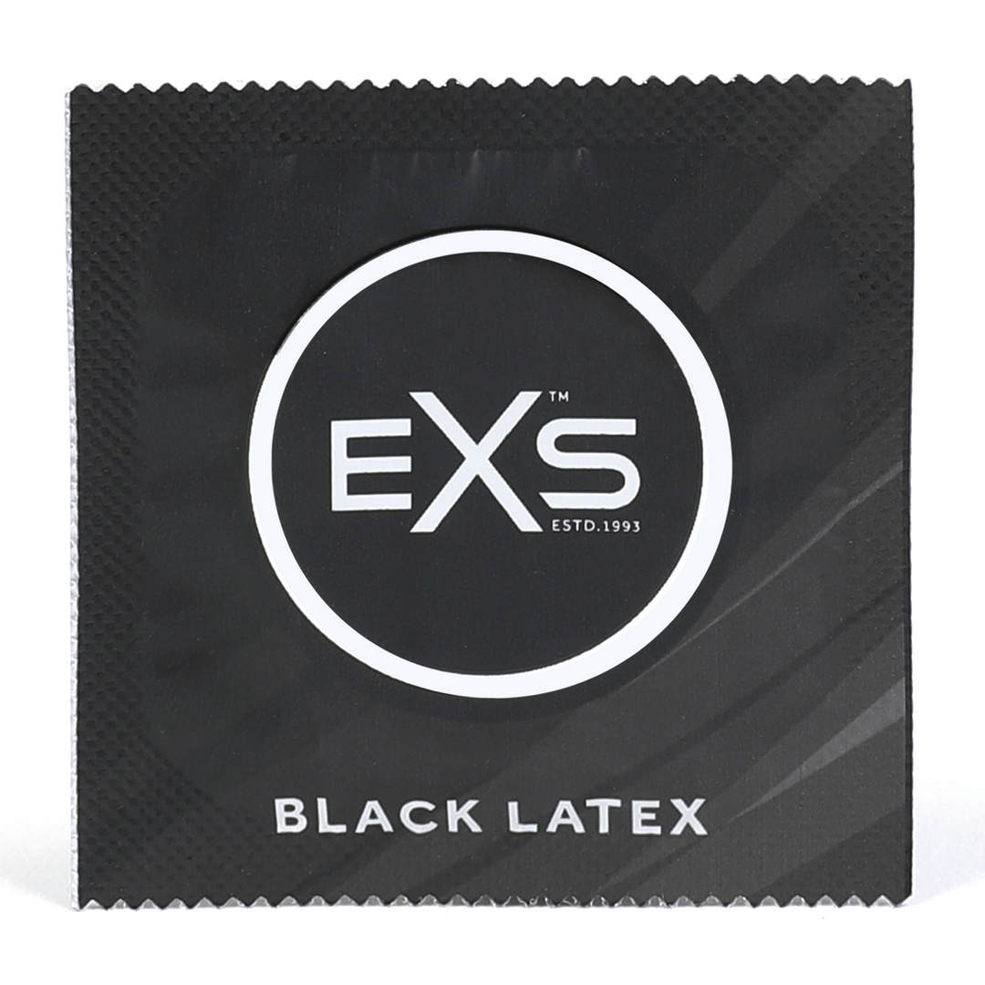 12EXSBLACK-5 Zwarte latex condooms – 12 stuks – EXS - Afbeelding 1