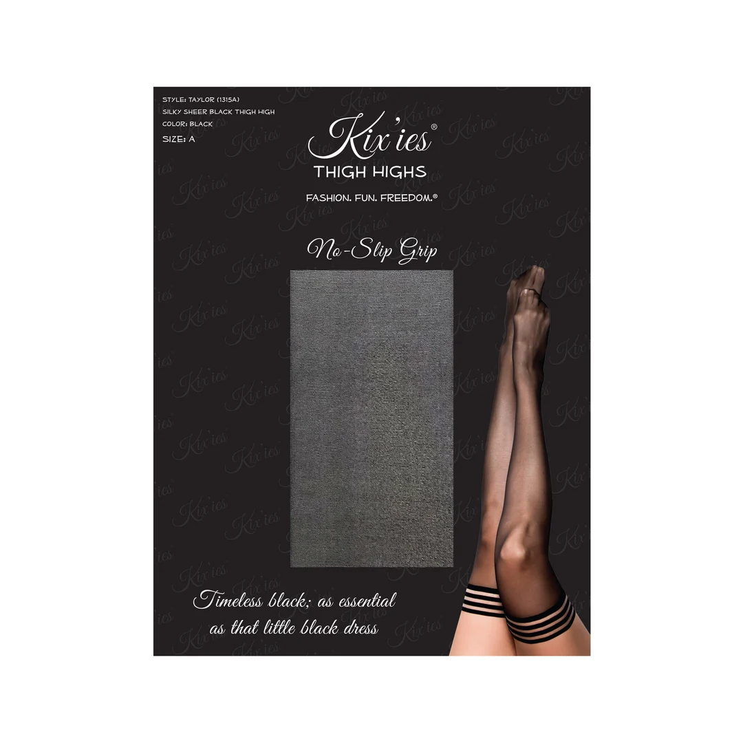 Bas autofixants noirs Kix'ies Taylor – Image 7