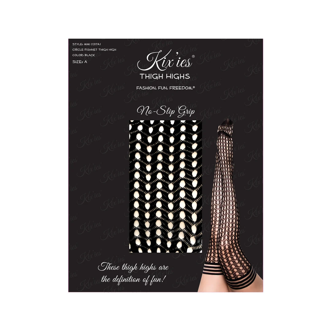 Bas autofixants noirs Kix'ies Mimi – Image 1