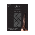Stay-up kousen met sheer diamantpatroon voor curvy allure - Kix'ies