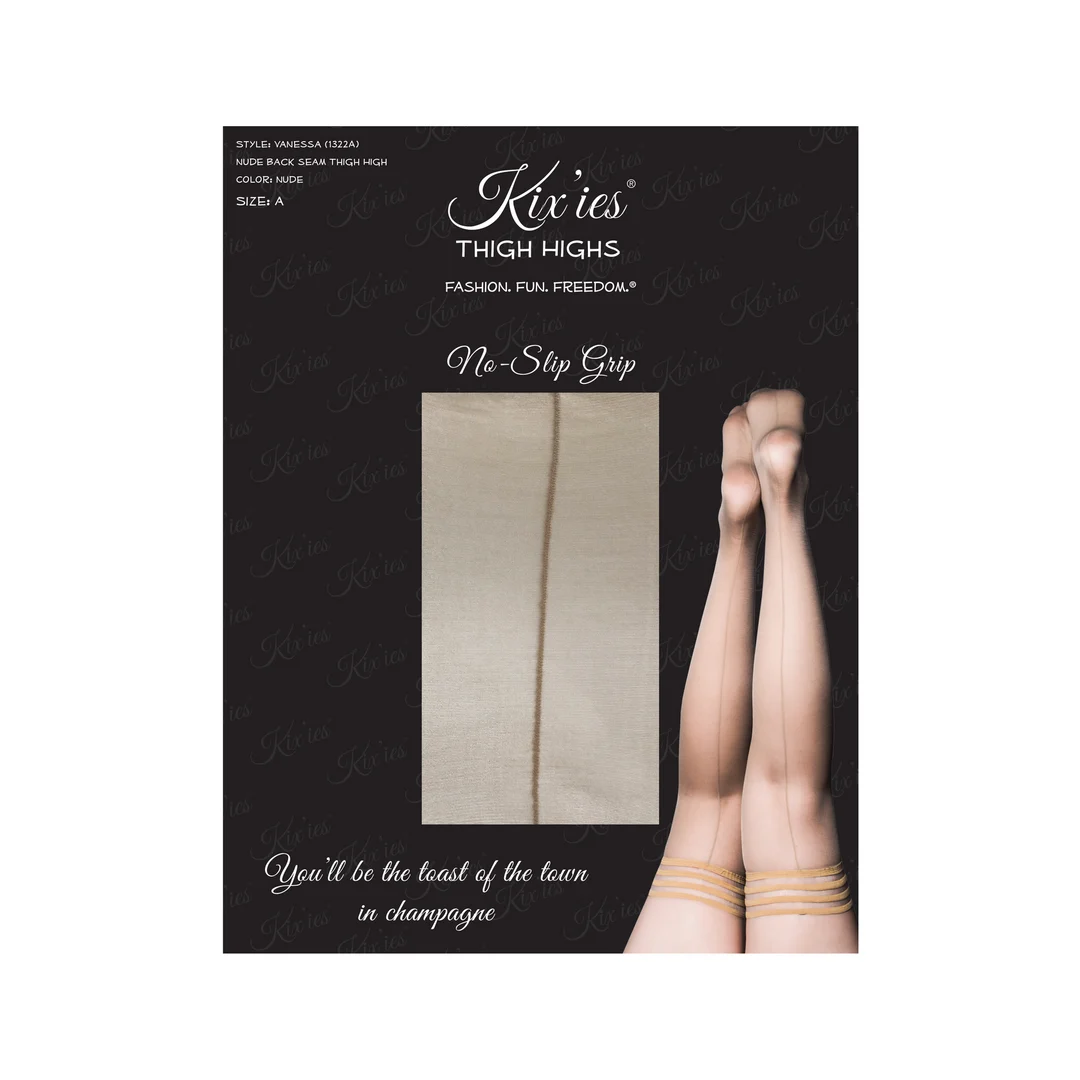 Bas autofixants couleur chair Kix'ies Vanessa – Image 7