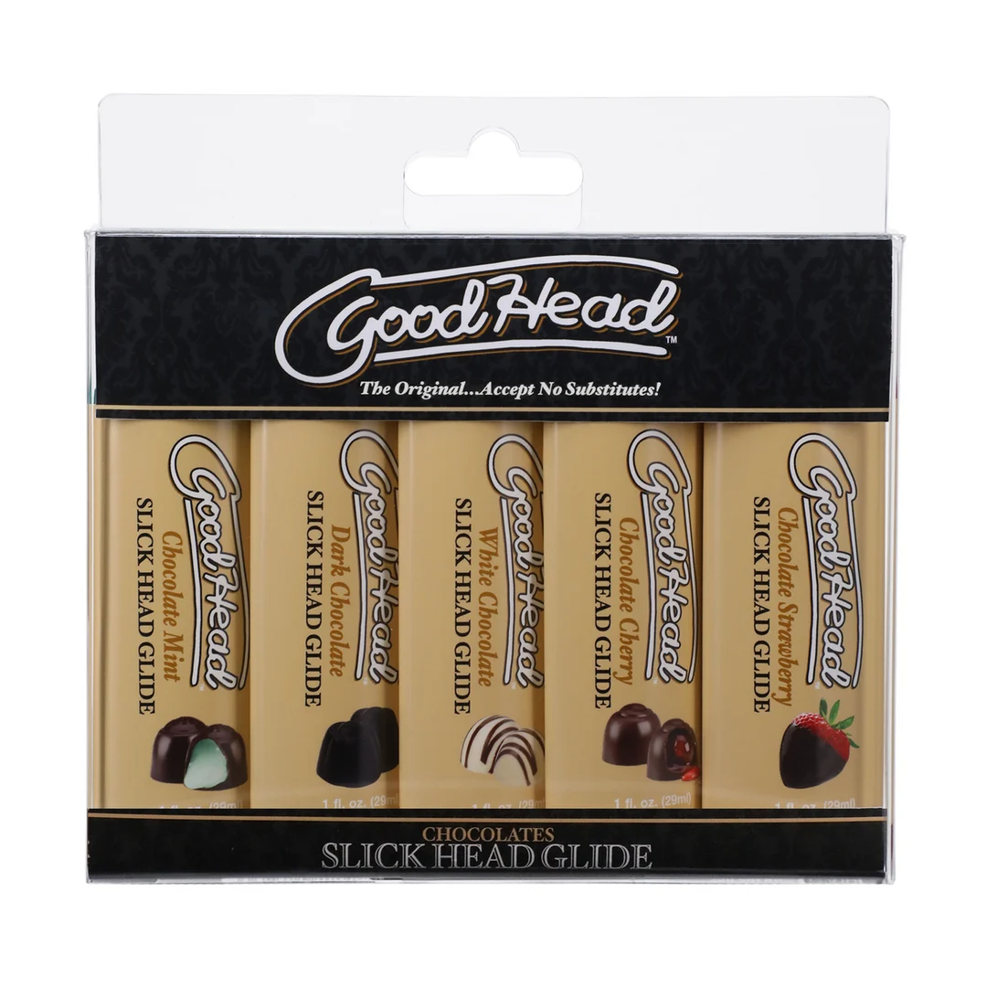 Doc Johnson GoodHead glijmiddel met chocoladesmaak, 5 pack