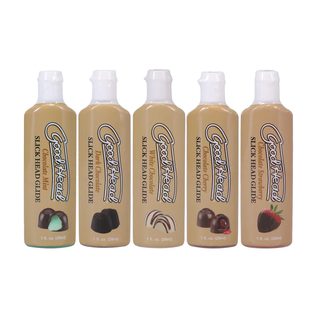 Doc Johnson GoodHead Gleitgel mit Schokoladengeschmack, 5er Pack – Bild 3
