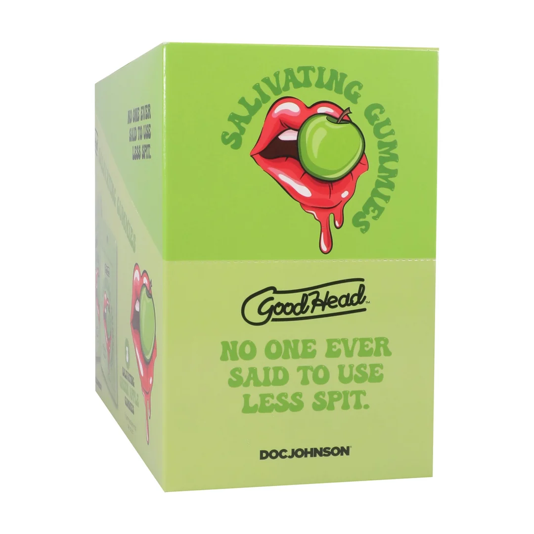 Speekselopwekkende gummies – Groene Appel – 24 stuks display, 12 gr – Goodhead - Afbeelding 1