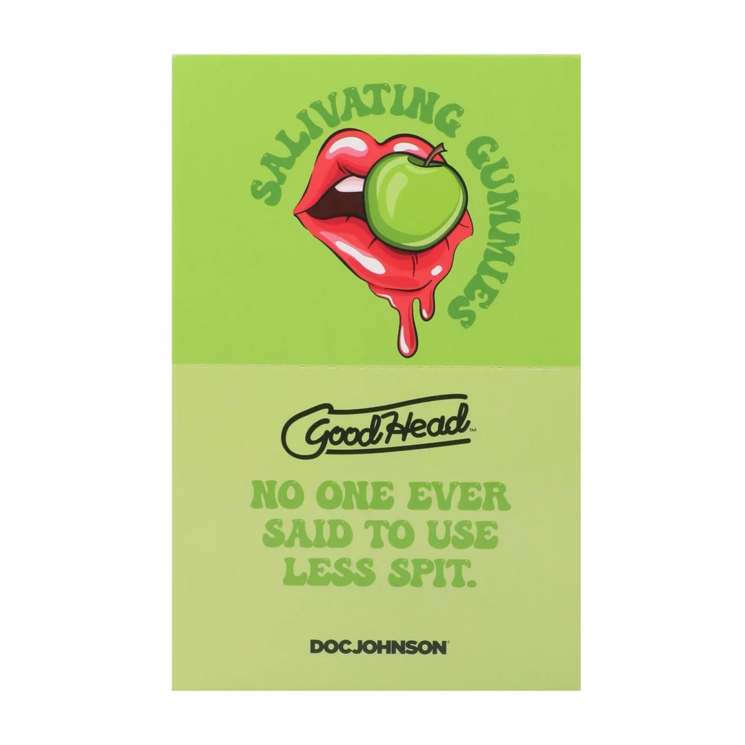 Speekselopwekkende gummies – Groene Appel – 24 stuks display, 12 gr – Goodhead - Afbeelding 3