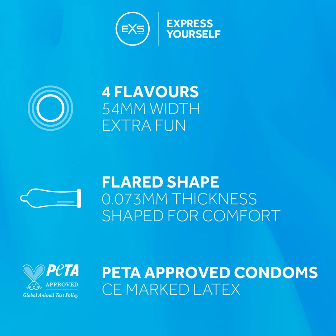 Préservatifs EXS aux saveurs assorties, 144 pièces – Image 3