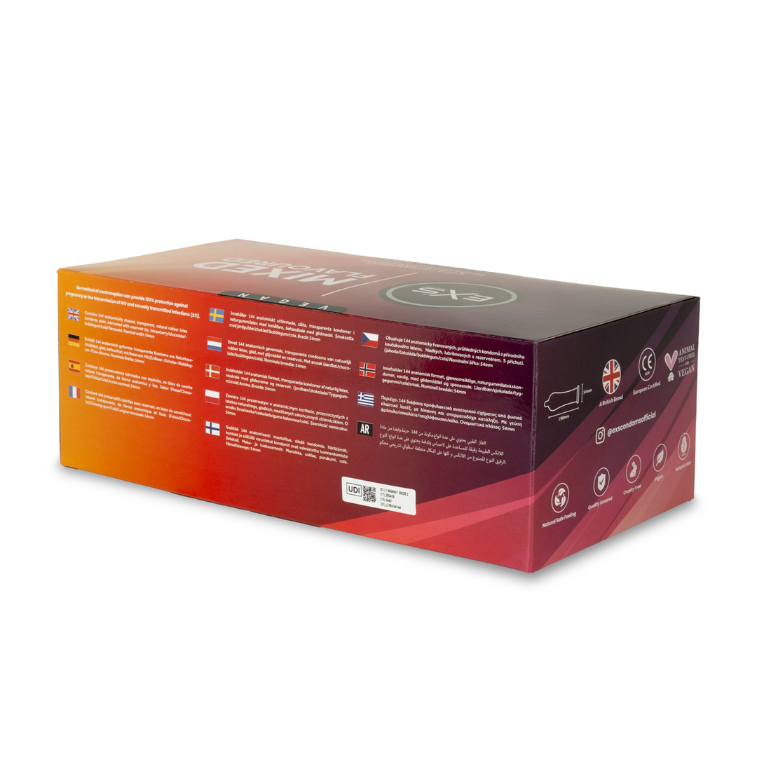 144EXSMIXED-3 Condooms met gemengde smaken – 144 stuks – EXS - Afbeelding 1