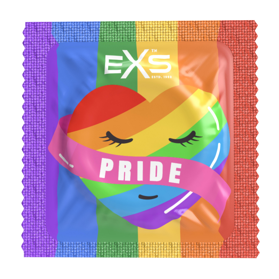 144EXSPRIDE-2 Condooms met PRIDE-thema – 144 stuks – EXS - Afbeelding 1