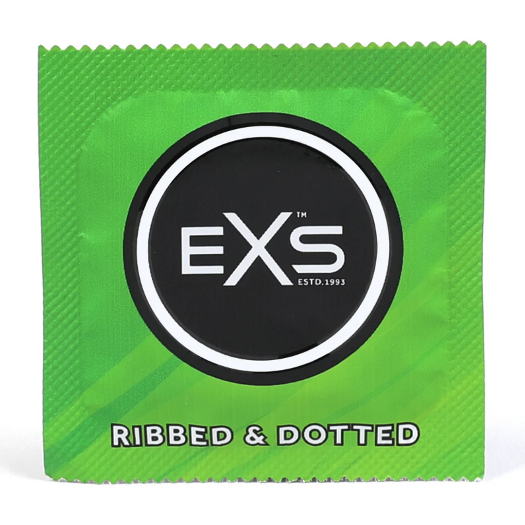 EXS 3 in 1 gerippte, genoppte und ausgestellte Kondome, 144 Stück