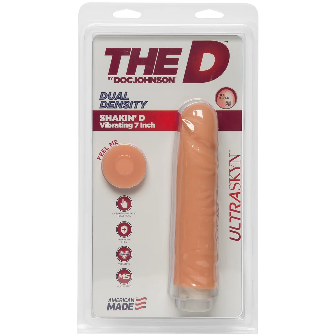 Doc Johnson Shakin’ D dildo vibratório - Image 1