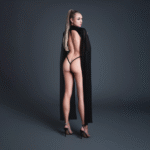 Latex-look mesh bolero met G-string voor een verleidelijke look - Allure