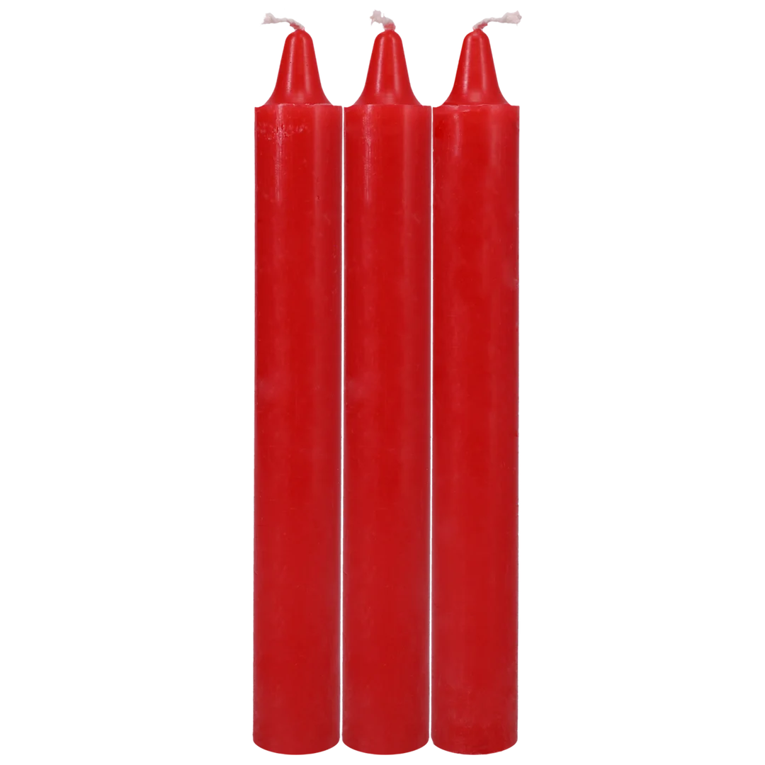 Japanse Drip Kaarsen – Rood – huidveilig warm drip-sensaties – geslachtsneutraal – Doc Johnson – 3 stuks - Afbeelding 2