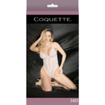 High cut teddy met diamond mesh en strikdetail voor curvy looks – Coquette - Afbeelding 6