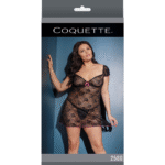 Plus size kanten babydoll met roze details en strik voor curvy looks – SexyPlus
