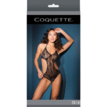 Kanten halter teddy met open kruis voor verleidelijke look – LIN