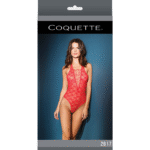 Kanten body met halter en vetersluiting voor sensuele curves - SexyPlus