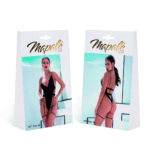 Curvy body met gestreept mesh en leren details voor sensuele vormen - LIN - Afbeelding 7