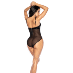 Wetlook bodysuit met vinyl en mesh voor sensuele curves – LIN - Afbeelding 13