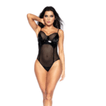 Wetlook bodysuit met vinyl en mesh voor sensuele curves – LIN - Afbeelding 17