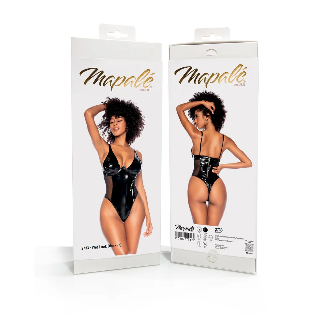 Body Mapalé noir effet wetlook – Image 5