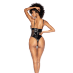 Vinyl bodysuit met visnetaccenten voor verleidelijke silhouetten – LIN - Afbeelding 14